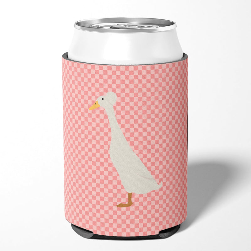 Bali Duck Pink Check Can or Bottle Hugger BB7859CC
