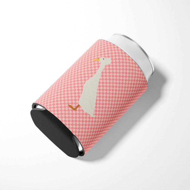 Bali Duck Pink Check Can or Bottle Hugger BB7859CC