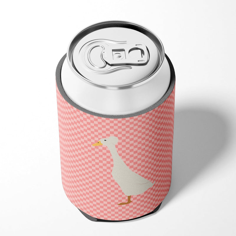 Bali Duck Pink Check Can or Bottle Hugger BB7859CC