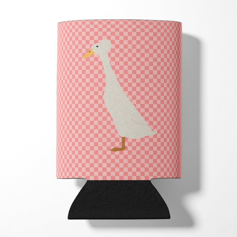 Bali Duck Pink Check Can or Bottle Hugger BB7859CC