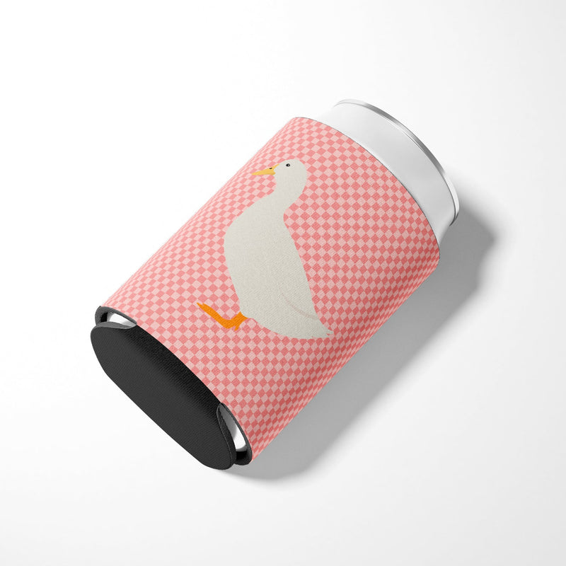 American Pekin Duck Pink Check Can or Bottle Hugger BB7860CC