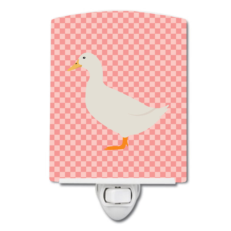 American Pekin Duck Pink Check Ceramic Night Light BB7860CNL