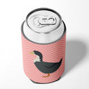 Blue Swedish Duck Pink Check Can or Bottle Hugger BB7862CC