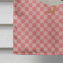 Muscovy Duck Pink Check House Flag 28x40 Porch Sleeve Pole Decorative Outside Yard Banner Artwork Wall Hanging, Polyester