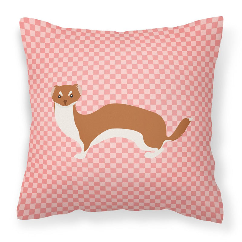 Weasel Pink Check Fabric Decorative Pillow BB7870PW1818