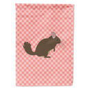 Chinchilla Pink Check House Flag 28x40 Porch Sleeve Pole Decorative Outside Yard Banner Artwork Wall Hanging, Polyester