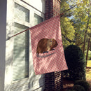 Coypu Nutria River Rat Pink Check House Flag 28x40 Porch Sleeve Pole Decorative Outside Yard Banner Artwork Wall Hanging, Polyester