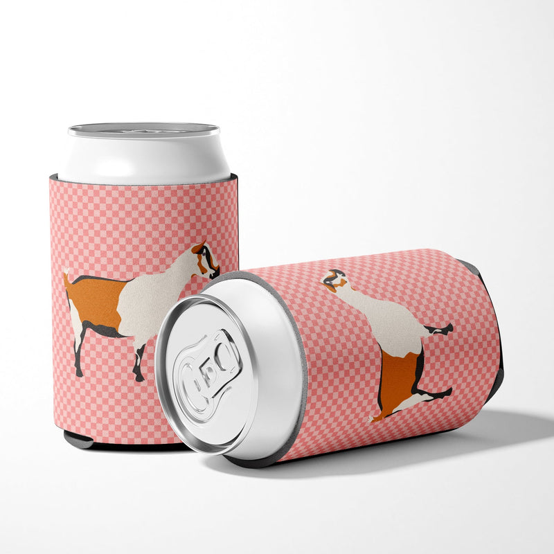 Alpine Goat Pink Check Can or Bottle Hugger BB7880CC