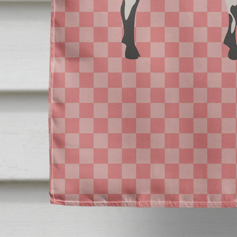 Alpine Goat Pink Check Flag Canvas House Size BB7880CHF