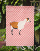 Alpine Goat Pink Check Garden Flag - Outdoor Decorative Yard Flag BB7880GF