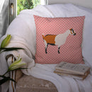 Alpine Goat Pink Check Throw Pillow - 14x14 Decorative Pillow – Art for Your Home & Patio