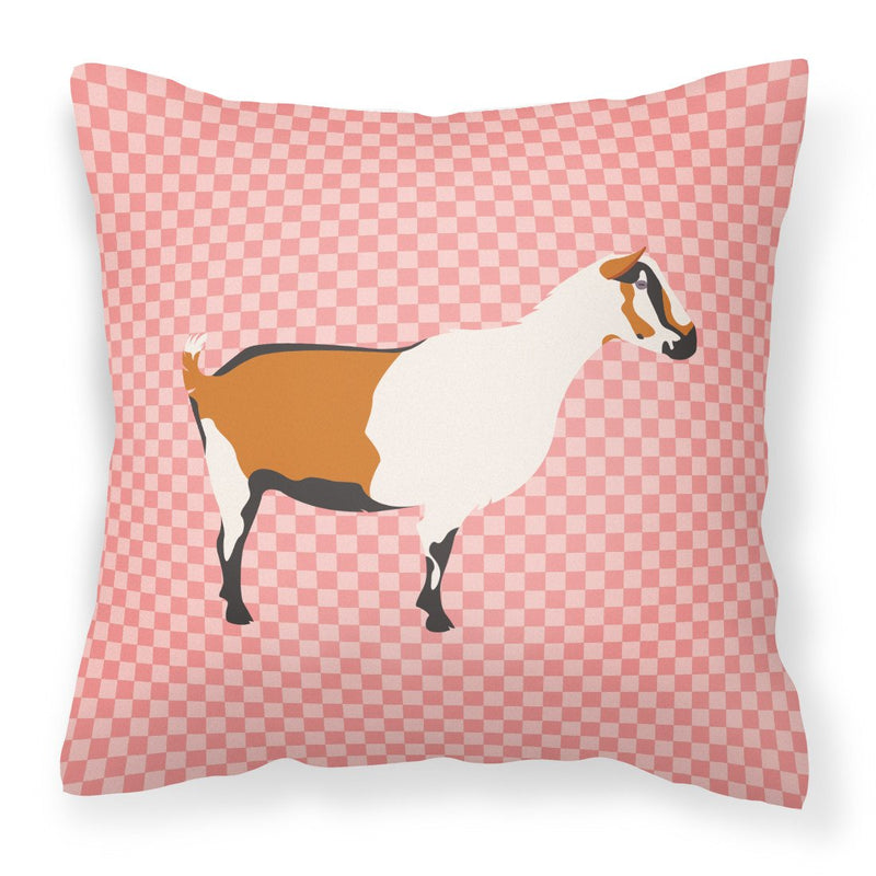 Alpine Goat Pink Check Fabric Decorative Pillow BB7880PW1818