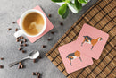 Anglo-nubian Nubian Goat Pink Check Foam Coaster  BB7883FC