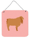 American Lamancha Goat Pink Check Wall or Door Hanging Prints BB7885DS66