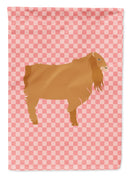American Lamancha Goat Pink Check Garden Flag - Outdoor Decorative Yard Flag