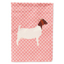 Boer Goat Pink Check Flag Canvas House Size BB7886CHF