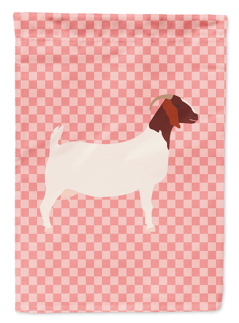 Boer Goat Pink Check Garden Flag - Outdoor Decorative Yard Flag