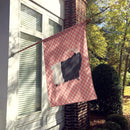 Welsh Black-Necked Goat Pink Check House Flag 28x40 Porch Sleeve Pole Decorative Outside Yard Banner Artwork Wall Hanging, Polyester
