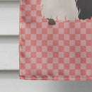 Welsh Black-Necked Goat Pink Check House Flag 28x40 Porch Sleeve Pole Decorative Outside Yard Banner Artwork Wall Hanging, Polyester