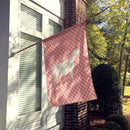 Saanen Goat Pink Check House Flag 28x40 Porch Sleeve Pole Decorative Outside Yard Banner Artwork Wall Hanging, Polyester