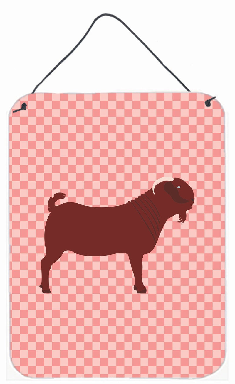 Kalahari Red Goat Pink Check Wall or Door Hanging Prints BB7891DS1216