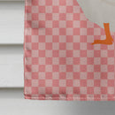Embden Goose Pink Check House Flag 28x40 Porch Sleeve Pole Decorative Outside Yard Banner Artwork Wall Hanging, Polyester