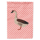Chinese Goose Pink Check House Flag 28x40 Porch Sleeve Pole Decorative Outside Yard Banner Artwork Wall Hanging, Polyester