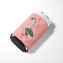 African Goose Pink Check Can or Bottle Hugger BB7899CC
