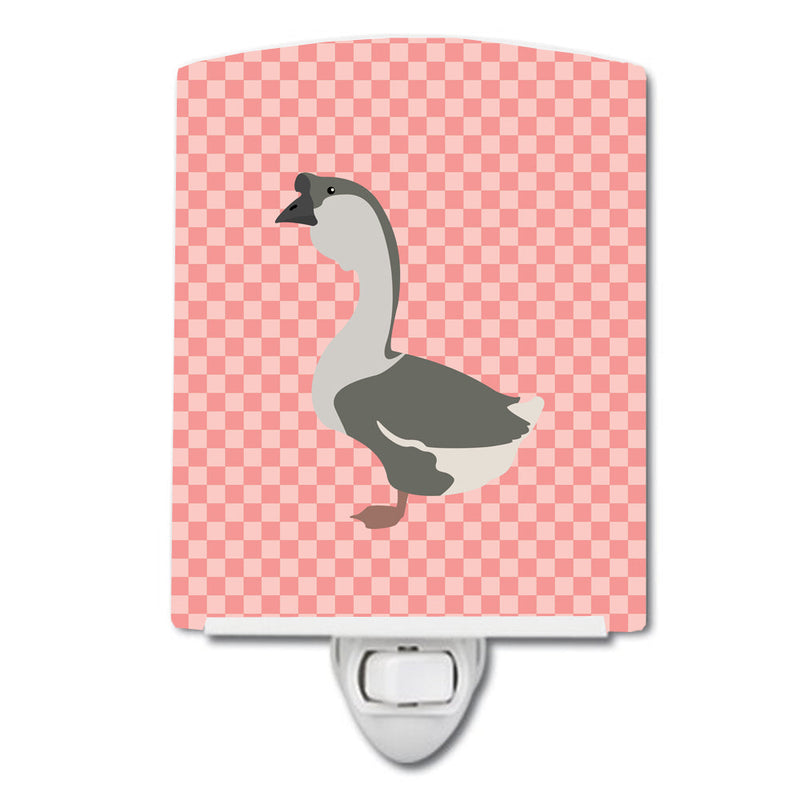 African Goose Pink Check Ceramic Night Light BB7899CNL