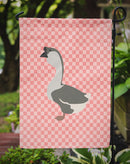 African Goose Pink Check Garden Flag - Outdoor Decorative Yard Flag