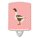 Pomeranian Rogener Goose Pink Check Ceramic Night Light Compact, UL-Certified, Ideal for Bedroom, Bathroom, Nursery, Hallway, Kitchen, 6x4x3, Multicolor