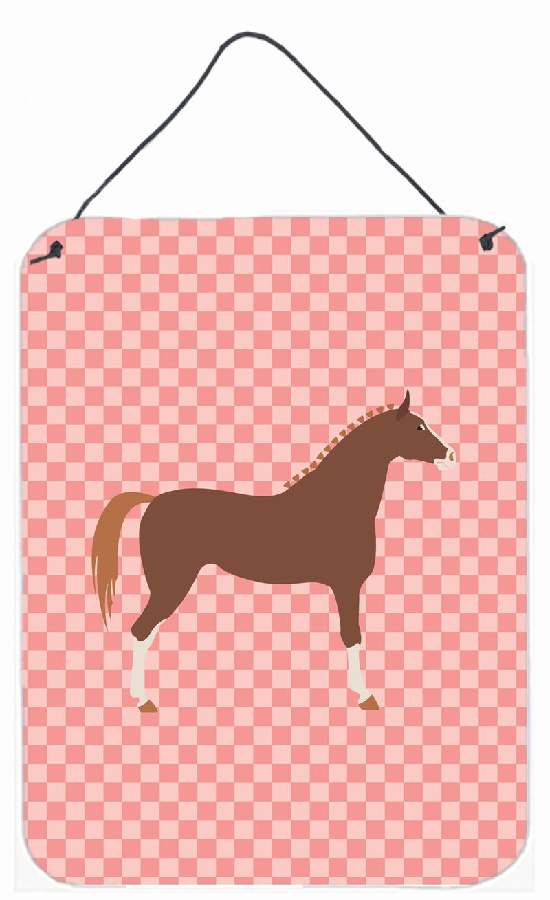 Hannoverian Horse Pink Check Wall or Door Hanging Prints BB7909DS1216