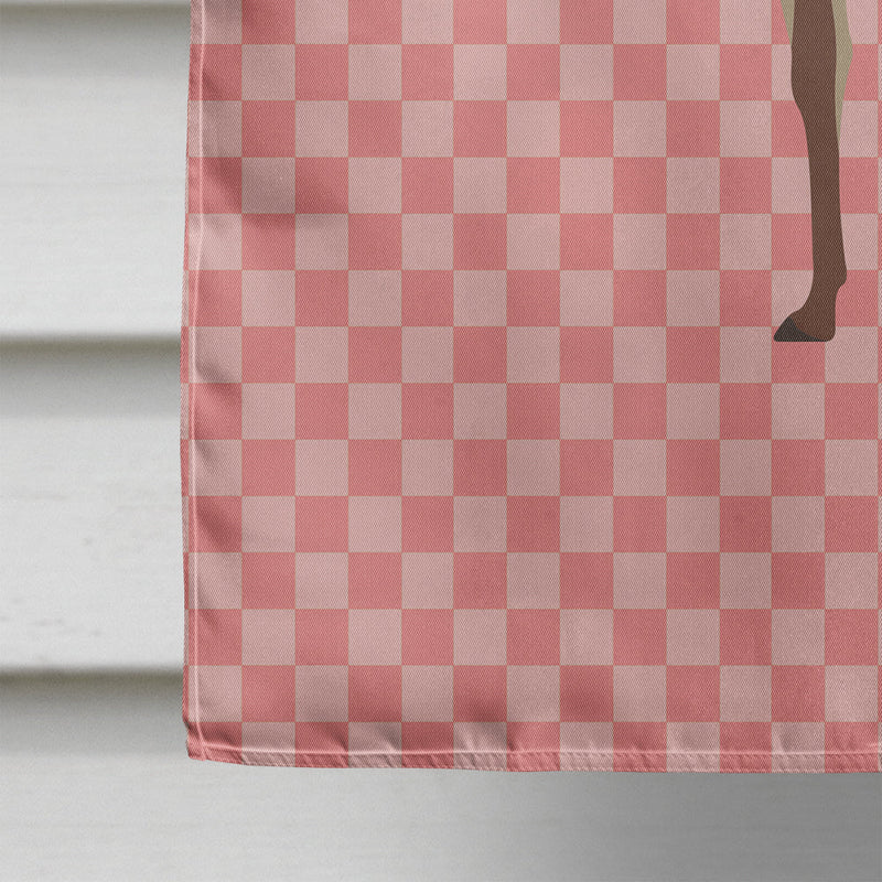 Vicugna or Vicuna Pink Check Flag Canvas House Size BB7917CHF