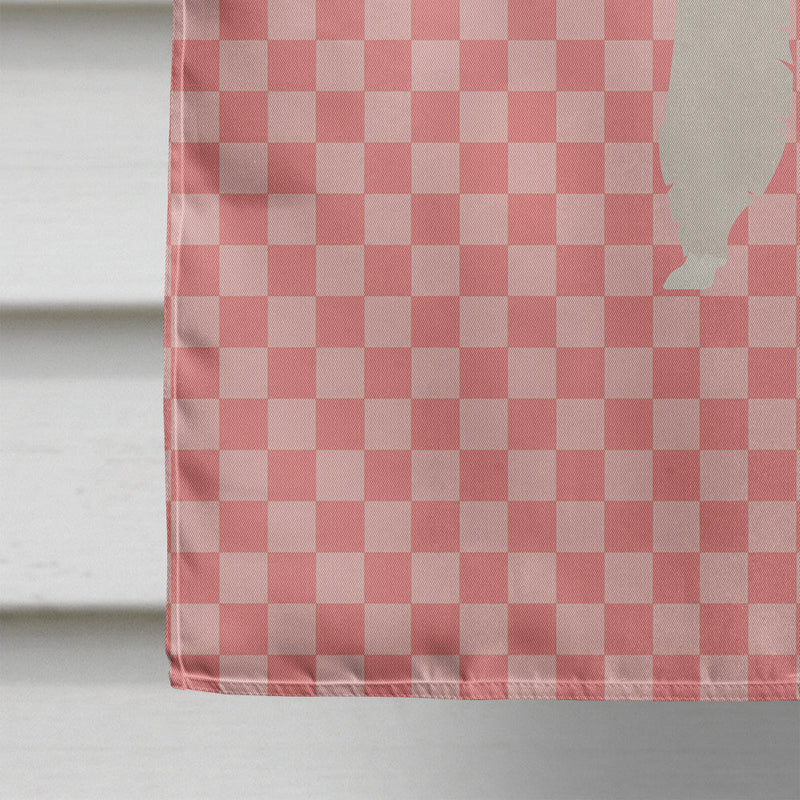 Alpaca Pink Check Flag Canvas House Size BB7919CHF