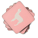Alpaca Pink Check Foam Coaster  BB7919FC