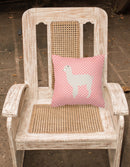 Alpaca Pink Check Fabric Decorative Pillow BB7919PW1818