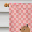 Alpaca Suri Pink Check Flag Canvas House Size BB7920CHF