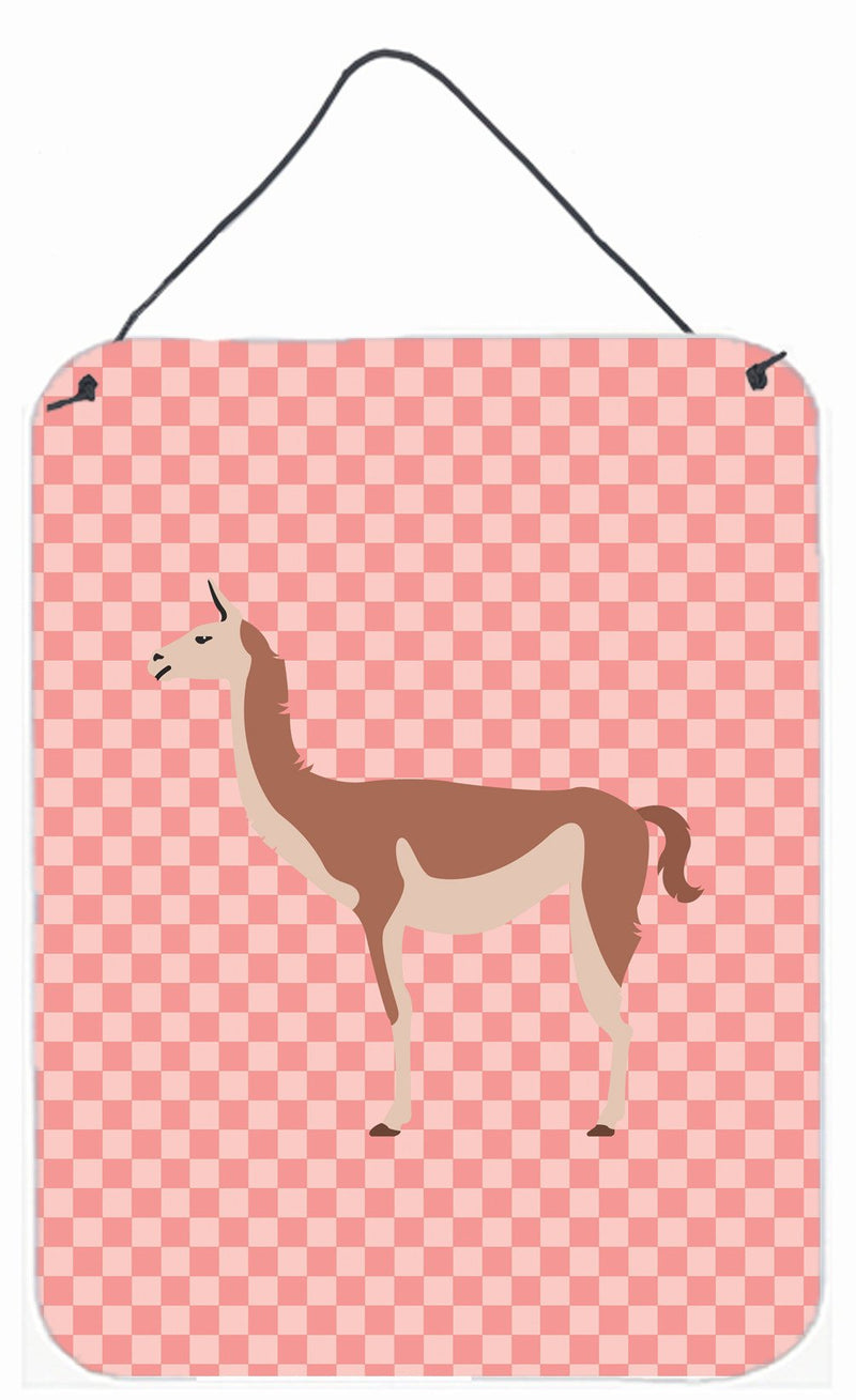 Guanaco Pink Check Wall or Door Hanging Prints BB7921DS1216