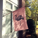 Emu Pink Check House Flag 28x40 Porch Sleeve Pole Decorative Outside Yard Banner Artwork Wall Hanging, Polyester