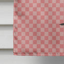 Emu Pink Check House Flag 28x40 Porch Sleeve Pole Decorative Outside Yard Banner Artwork Wall Hanging, Polyester