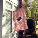 Common Ostrich Pink Check House Flag 28x40 Porch Sleeve Pole Decorative Outside Yard Banner Artwork Wall Hanging, Polyester