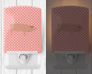 American Landrace Pig Pink Check Ceramic Night Light BB7932CNL