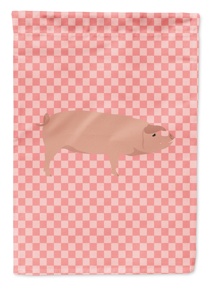 American Landrace Pig Pink Check Garden Flag - Outdoor Decorative Yard Flag