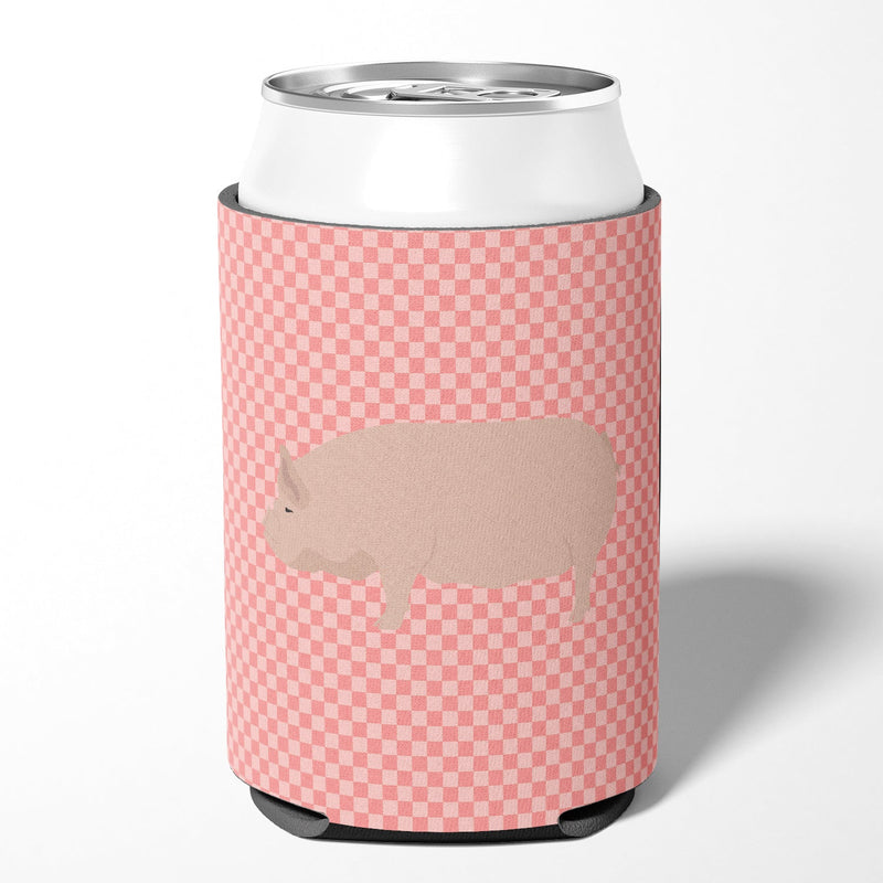 Welsh Pig Pink Check Can or Bottle Hugger BB7937CC