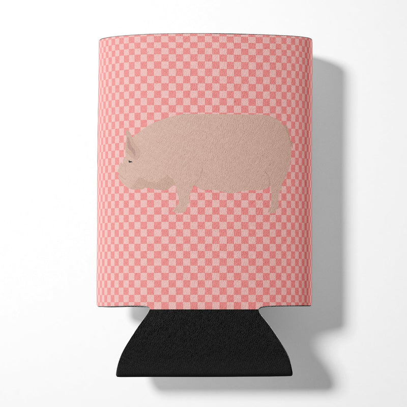 Welsh Pig Pink Check Can or Bottle Hugger BB7937CC