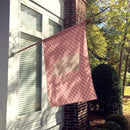 Welsh Pig Pink Check House Flag 28x40 Porch Sleeve Pole Decorative Outside Yard Banner Artwork Wall Hanging, Polyester