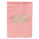 Welsh Pig Pink Check House Flag 28x40 Porch Sleeve Pole Decorative Outside Yard Banner Artwork Wall Hanging, Polyester