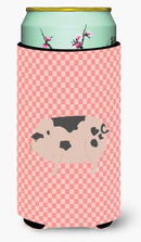 Gloucester Old Spot Pig Pink Check Tall Boy Hugger Can Cooler Sleeve Machine Washable Drink Collapsible Insulator Beverage Insulated Holder