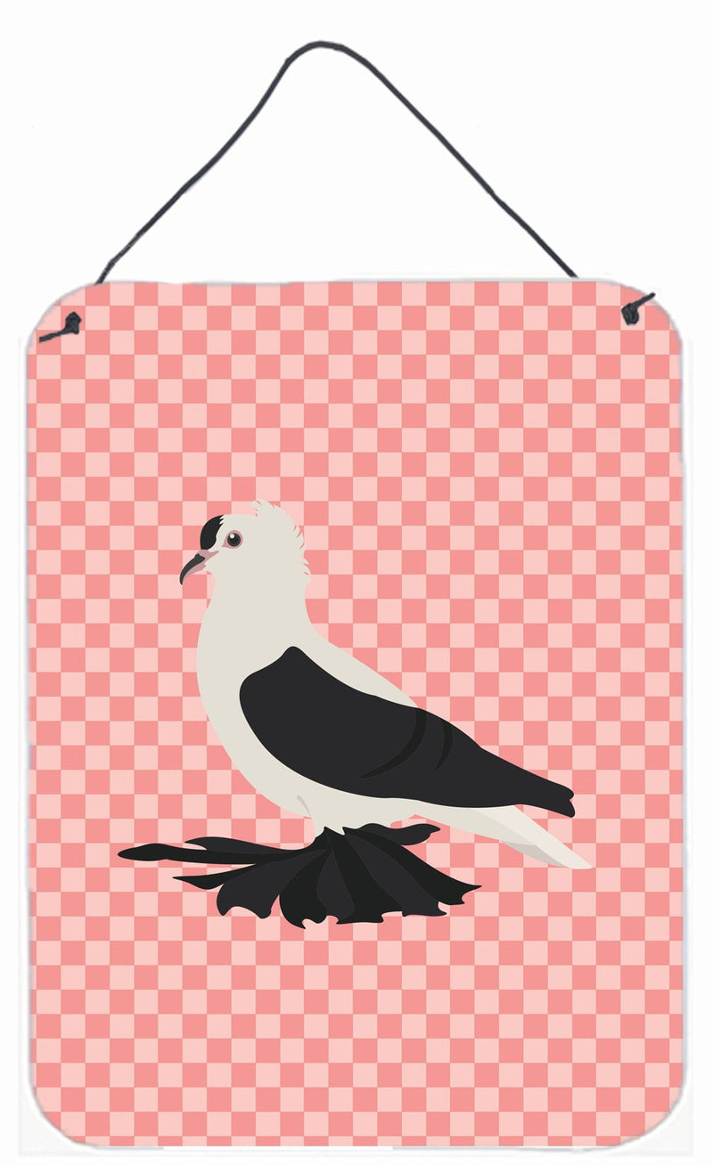 Saxon Fairy Swallow Pigeon Pink Check Wall or Door Hanging Prints BB7946DS1216