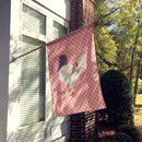 German Modena Pigeon Pink Check House Flag 28x40 Porch Sleeve Pole Decorative Outside Yard Banner Artwork Wall Hanging, Polyester